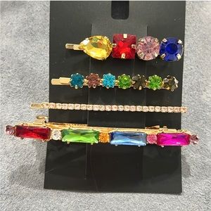 INC Jeweled Hair Clips (4). NWT